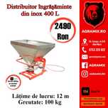 Distribuitor  de  ingrasaminte cu cuva din inox 400 Litri noi Agramix