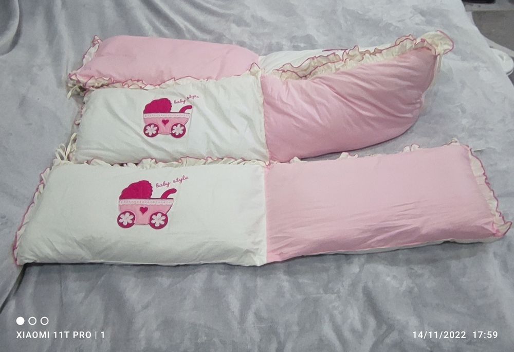 Бебешко легло пълен комплект с матрак и обиколници