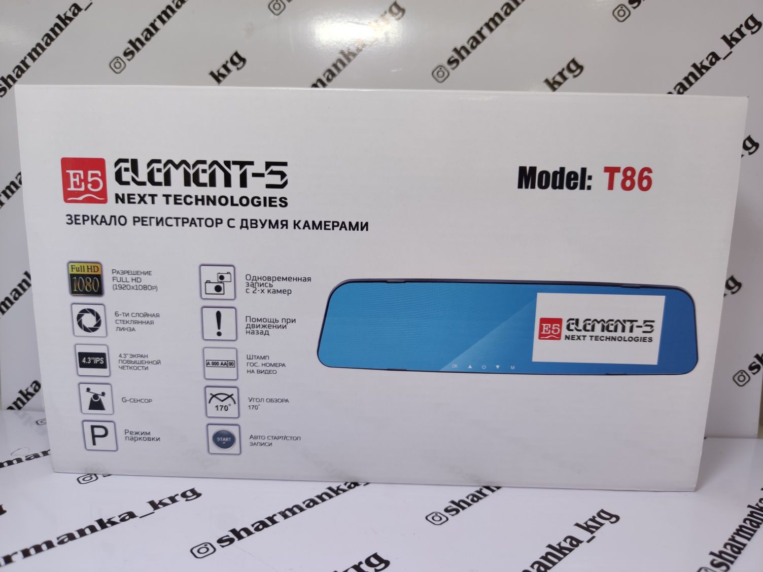 Видеорегистратор регистратор element 5 t86 элемент 5 т86 зеркало