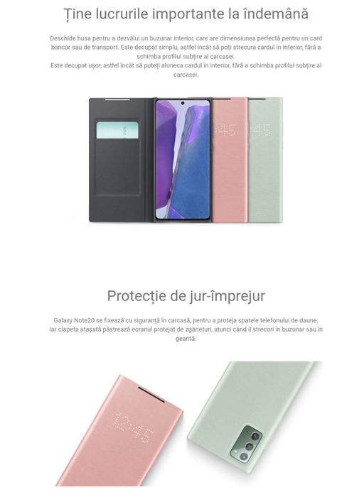 Husa activa originala Samsung Smart Led View Cover Note20 Note 20 5G