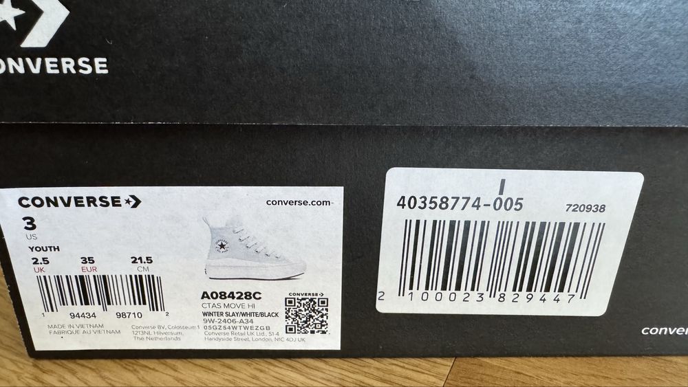 Кецове на платформа Converse 35 номер светло сини