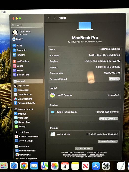 MacBook Pro 13" (A2289) 2020 - Перфектно състояние!