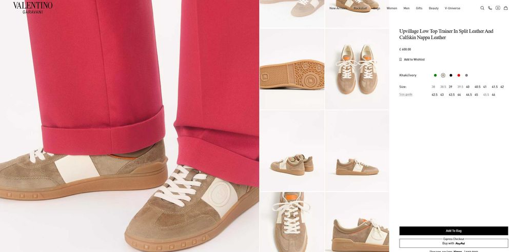 Маратонки Valentino Upvillage Low Top – Естествен Велур и NAPA Кожа