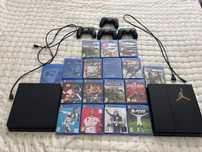 Ps4 slim , Ps4, 17 игри , с кабели , 4 контролера.