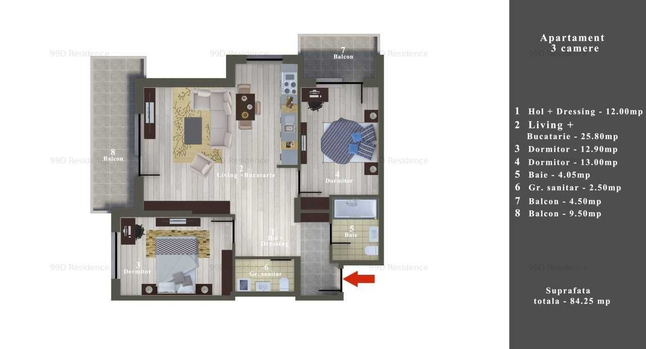 Apartament nou in BLOC 3 | Reducere 5% inclusa