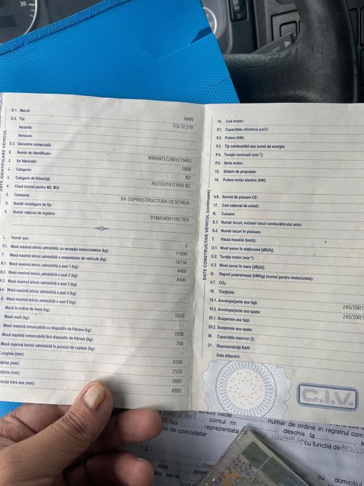 Vand camion MAN 2008