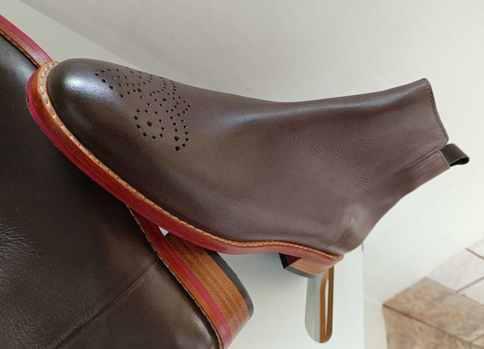 Ghete chelsea 38 39 40 41 lucrate manual Mahon London NOI piele natura