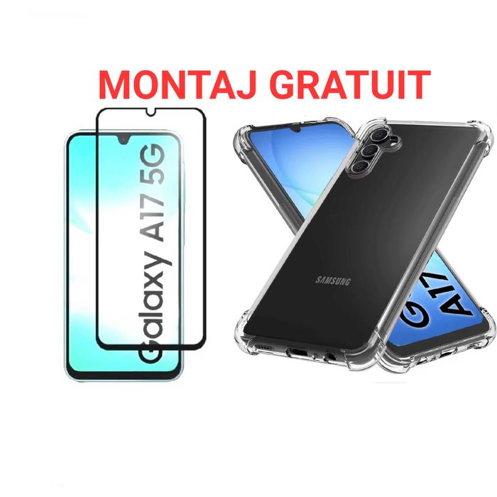 Set Samsung A07 A16 A17 A25 A51 A52S A71 - Husa AntiSoc + Folie Sticla