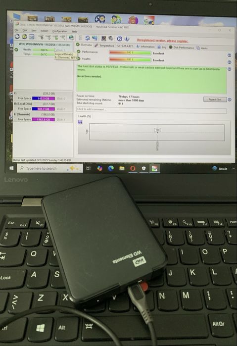 HDD Hard Disk Extern Portabil WD Elements 2TB (2000GB) 2.5”