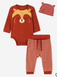 Одежда для мальчика или на девочку новорожденым 0~3~6мес 62 68см хб