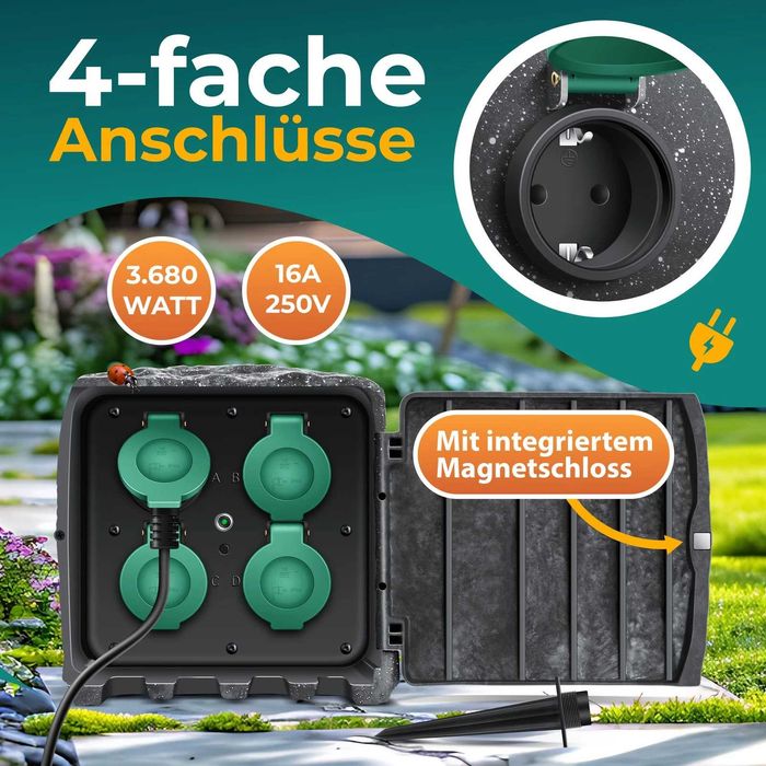 Градински WIFI разклонител с вид на какък