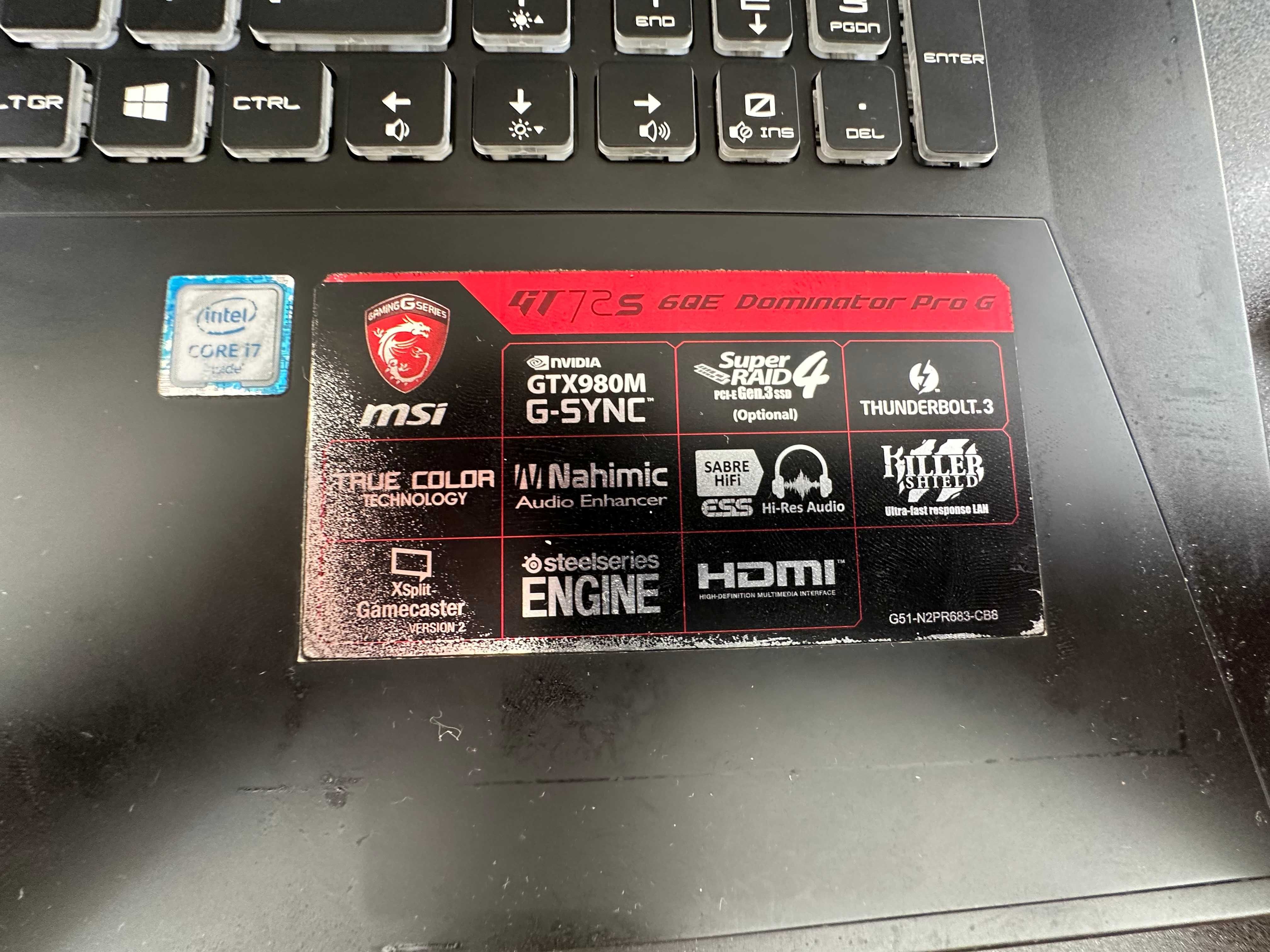 MSI GT72S 6QE Dominator Pro G