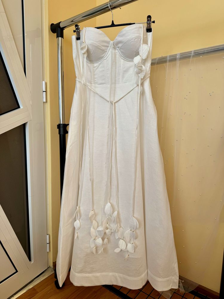Ленена миди рокля Serena от S-XL