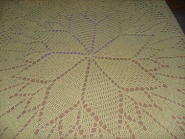 ръчно плетена покривка за маса