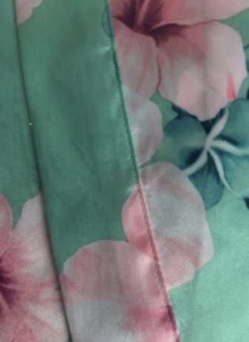Pijama cu suport bust si pantaloni satin cu imprimeu exotic, Avon, M-L