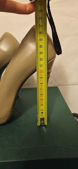 Pantofi dama piele naturala, toc 12cm, designer Mihaela Glavan, nr. 39