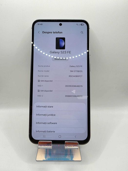 Samsung S23 FE, MEM 128GB, RAM 8GB, Amanet Doamna Ghica, Cod: 87336