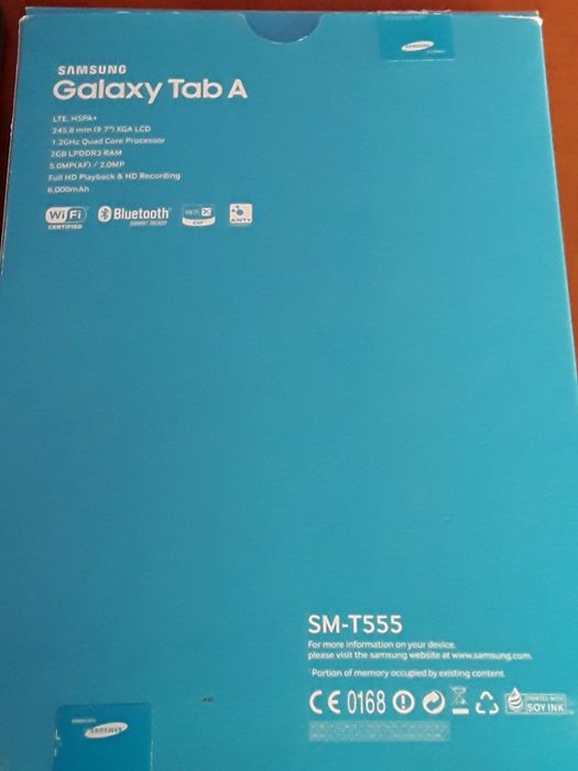 Vând Tableta Samsung Galaxy Tab A cu SIM Model SM-T 555