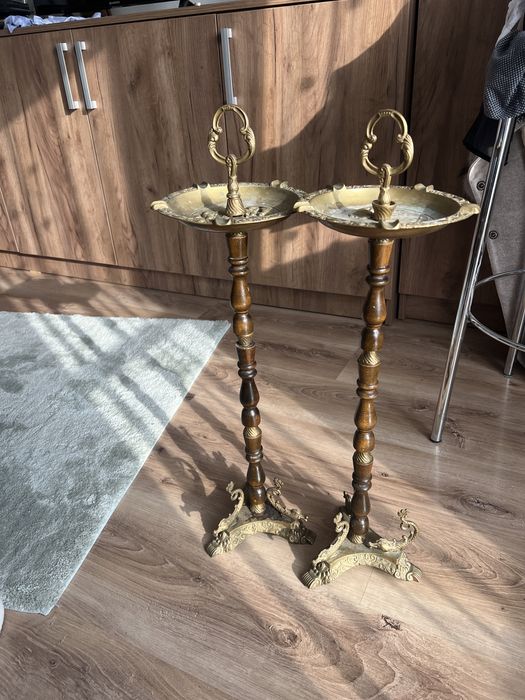 Scrumiere lemn bronz