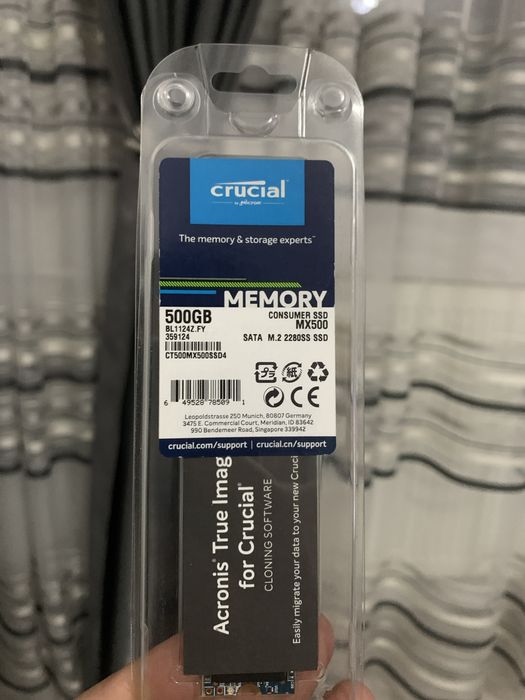 SIGILAT Solid State Drive SSD Crucial MX500 500GB M.2 SATA3