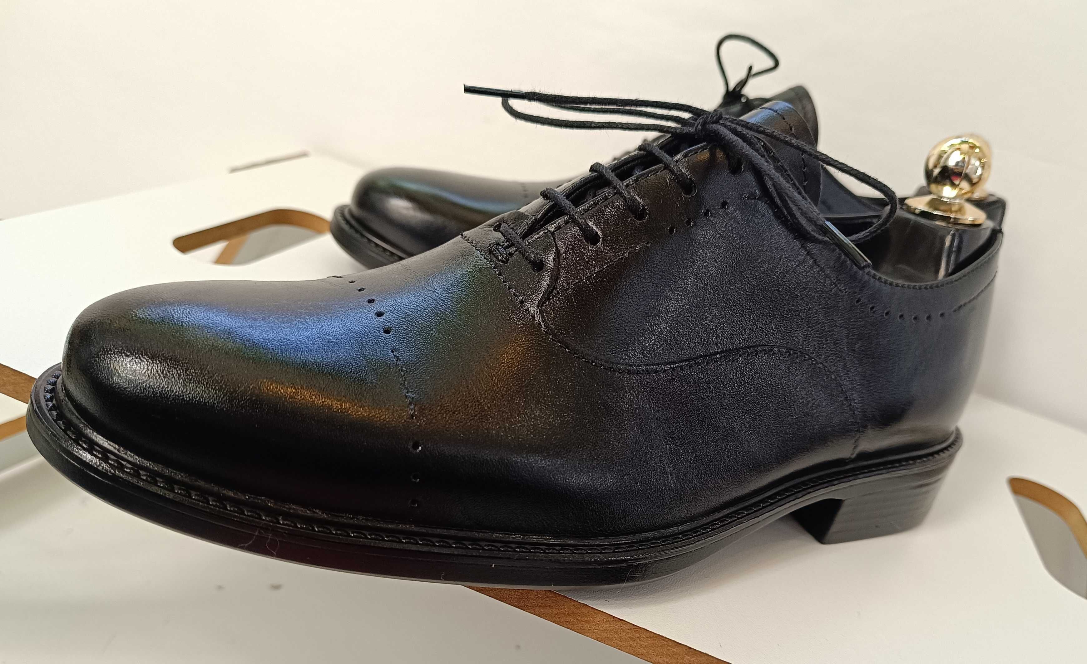 Pantofi oxford 39 whole cut premium GEOX piele naturala moale