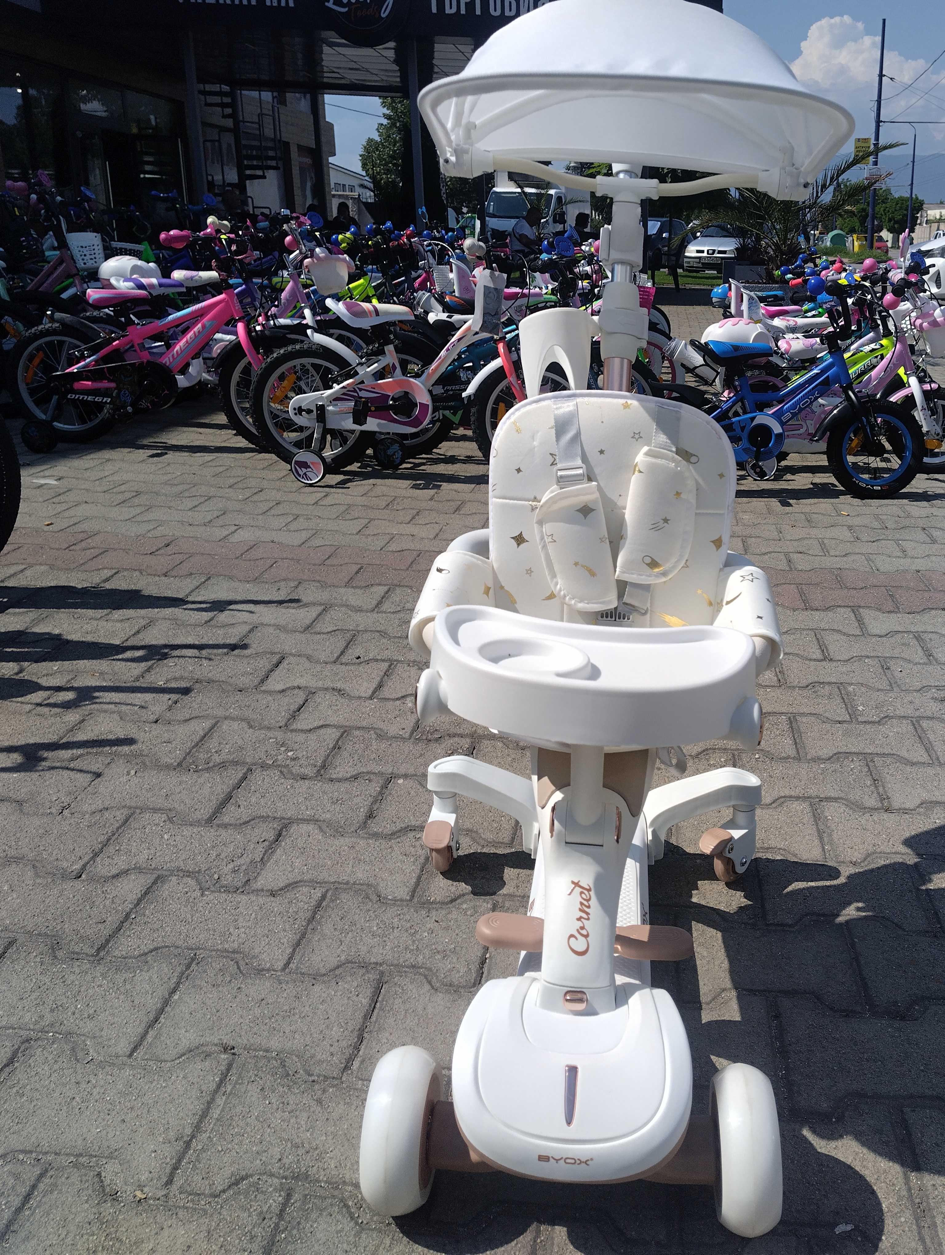 BYOX Детска тротинетка Cornet 6в1 бял