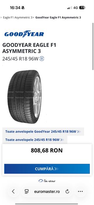 Set Vara 245/45 R18 GoodYear Eagle F1 Asymmetric 3