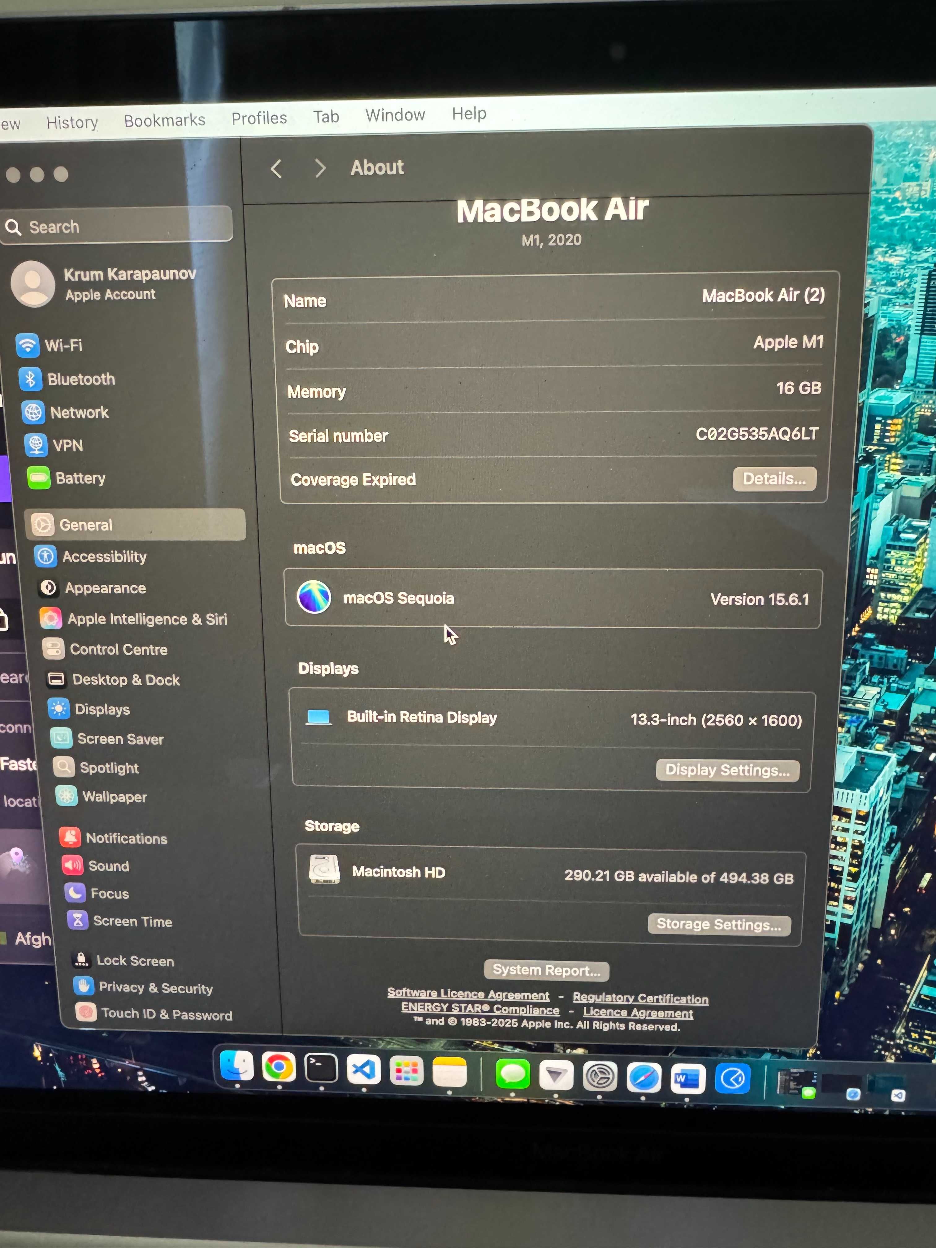 Лаптоп MacBook Air 13" M1 2020