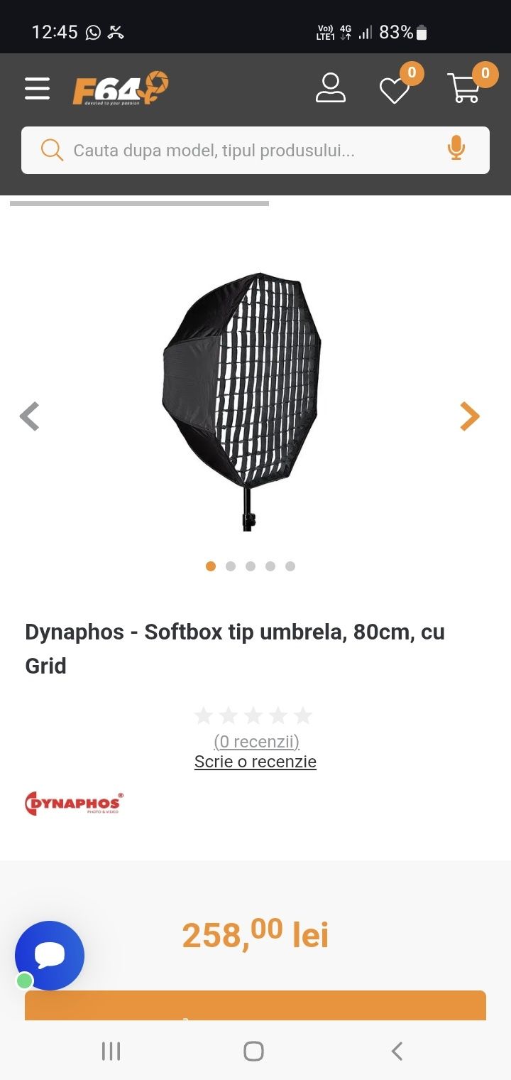 Softbox parabolic trepiede fotografie Dynaphos