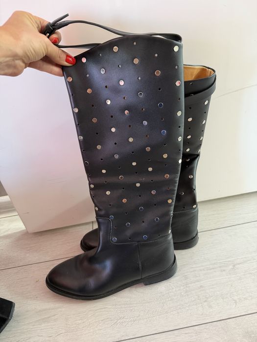 Ботуши от телешка кожа Massimo Dutti