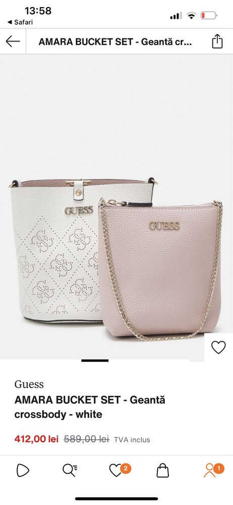 Geanta Guess bucket crossbody