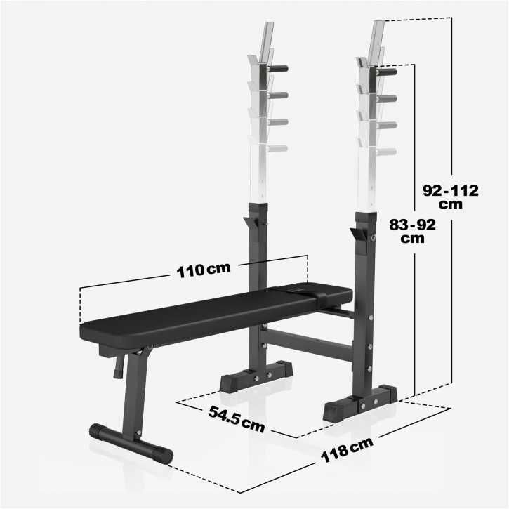 Set banca reglabila + greutati ciment 70kg