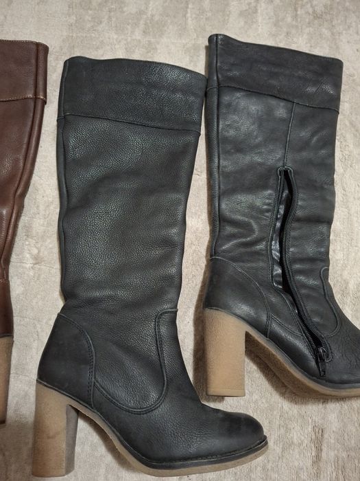 Дамски ботуши от естествена кожа на ETIEM