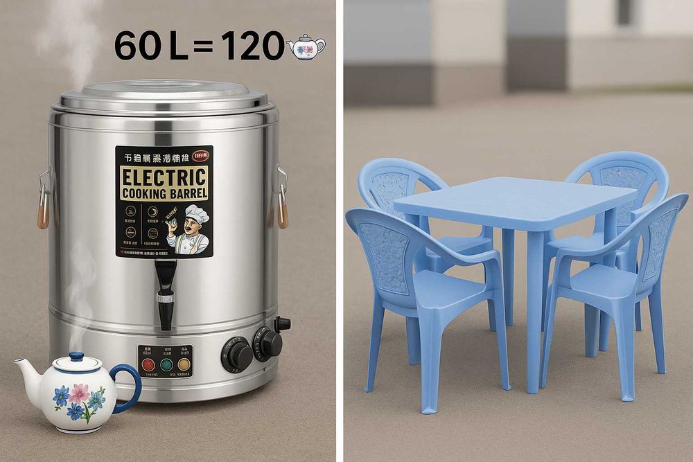 Aksiya! Tadbirlar uchun Elektr Samovar (super tez qaynatadi) stol stul