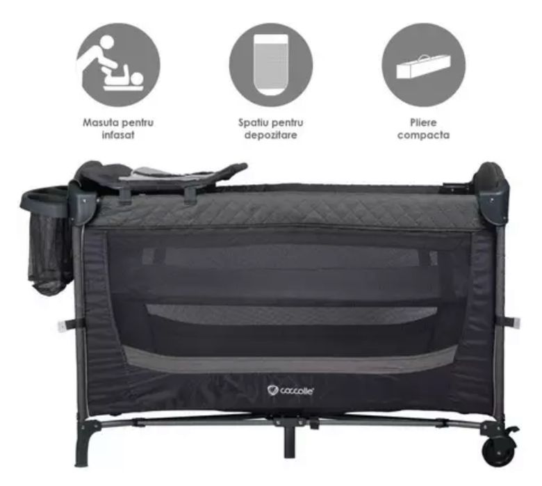 Patut bebe copii co-sleeper Insieme, Greystone,