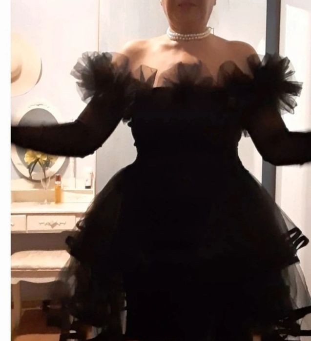 Rochie de ocazie neagra foarte eleganta