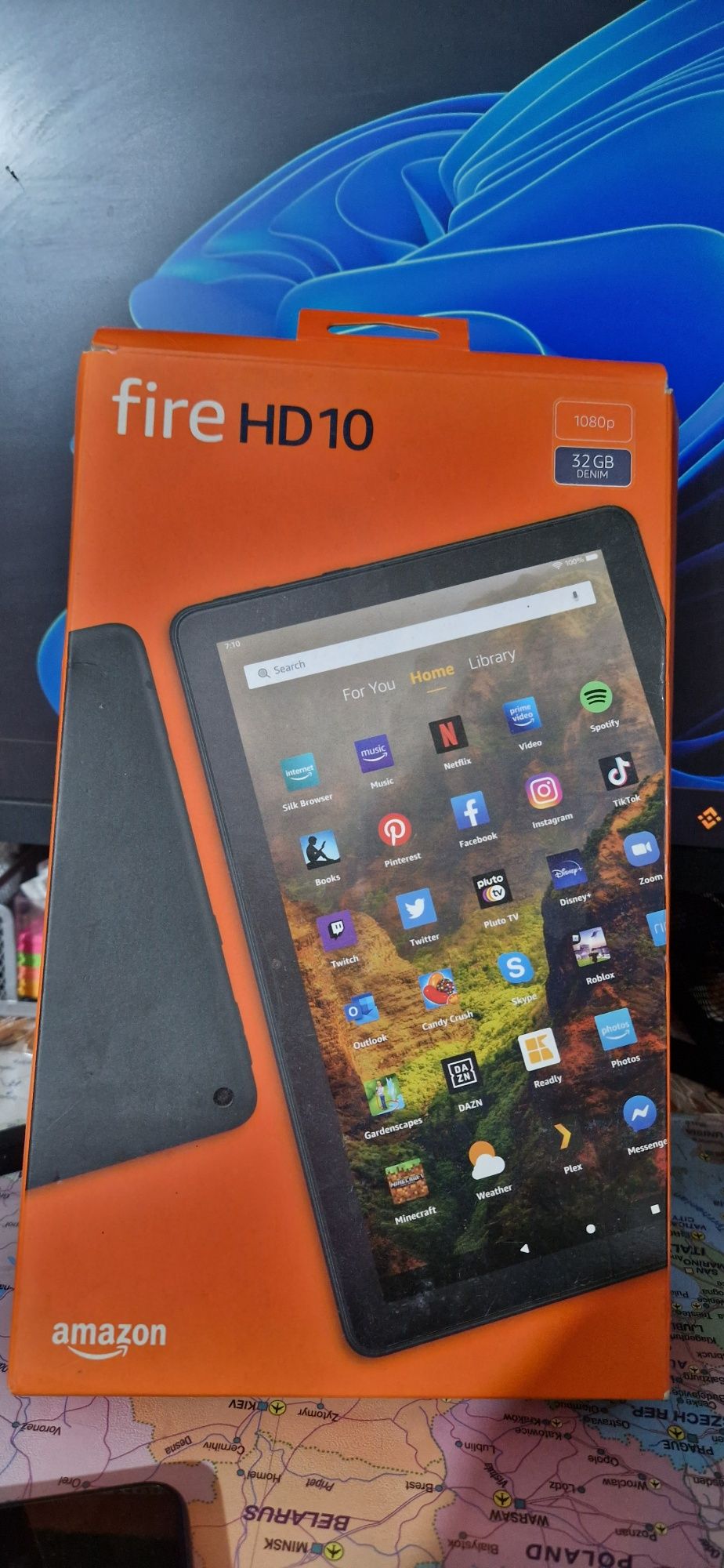 Таблет AMAZON Fire HD 10, 8 ядрен, 11-то поколение, 32GB, 10"/25,6 см,