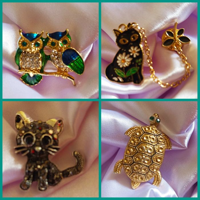 Красивые броши в анималистическом стиле