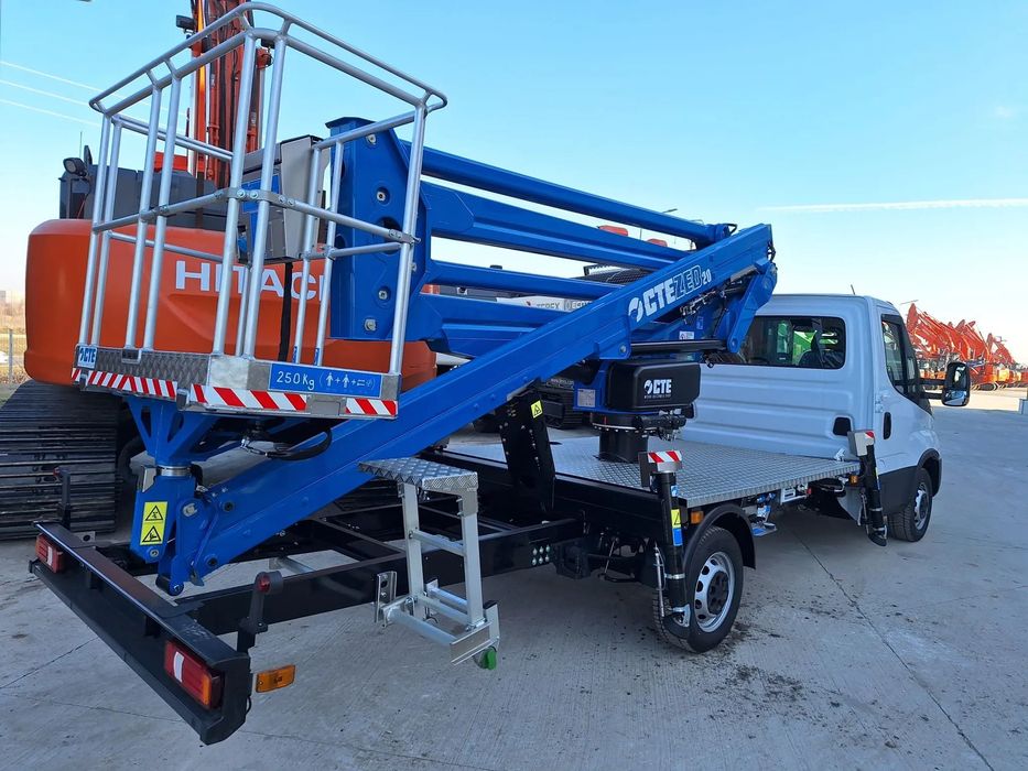 Iveco NACELA la 20m, marca CTE din Italia, sasiu Daily 3,490kg permis cat B, ridica 250kg, posibilitate leasing, PROMOTIE 81900 EUR+Tva