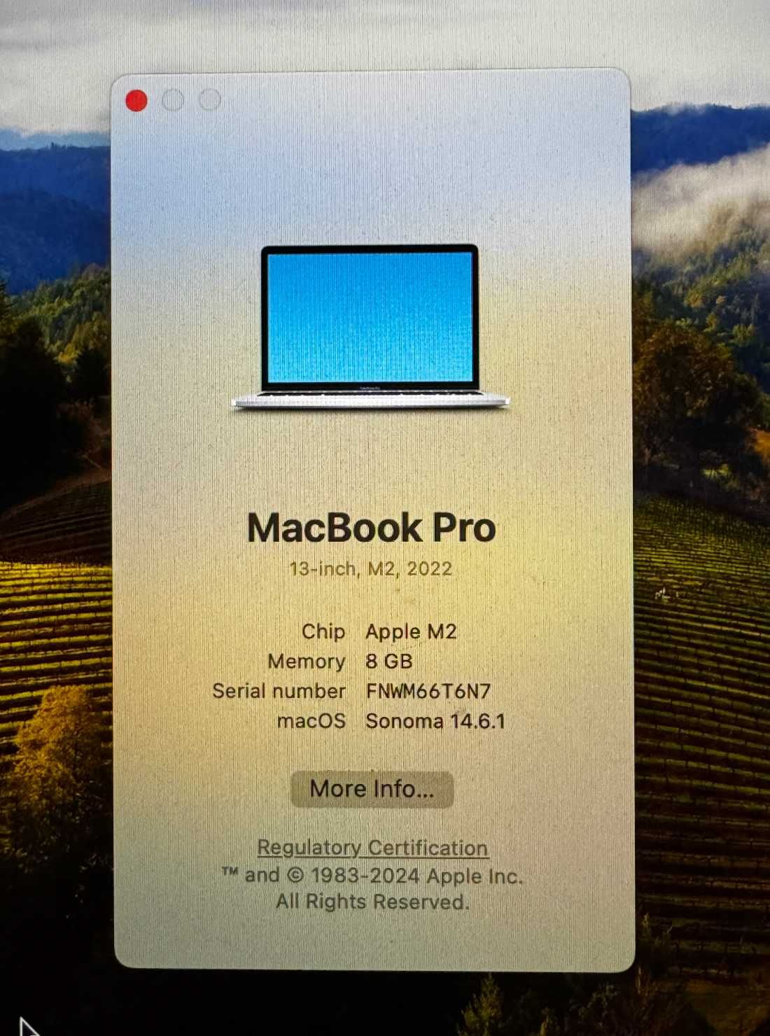 Apple MacBook Pro М2 13‑инча с чип M2 (модел от 2022 г.) - Touchbar