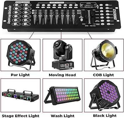 Consolă Dmx, UKing 192 canale DMX512