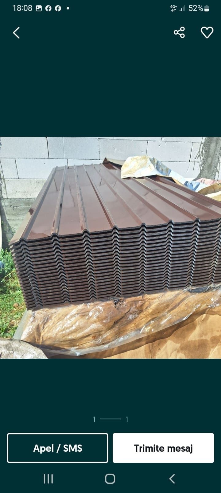 Tabla colorata maro cutata