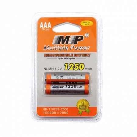 Аккумулятор Multiple Power AAA, 1250 мА*ч, в блистере - 2 шт