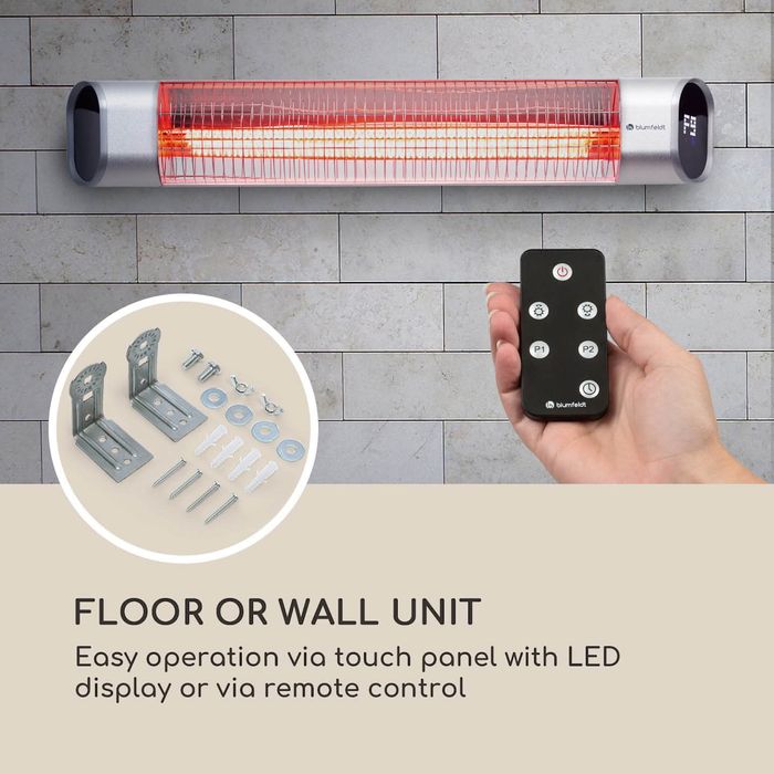 Dark Wave, Инфрачервен нагревател, 2000W, позлатена въглеродна тръба