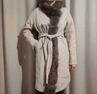 Пальто женское зимнее - натуральный мех