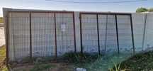 Poartă dublă din fier și plasă de oțel – 2x5m, cu balamale incluse