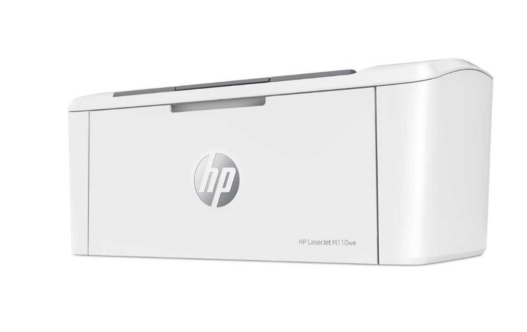 Безжичен черно-бял принтер HP LaserJet M110we с HP+ чисто нов