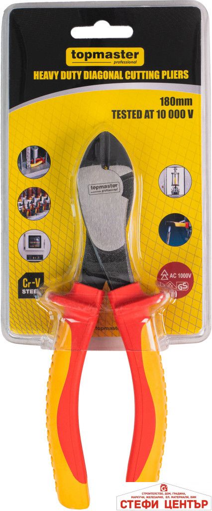 Клещи 1000V резачки усилени 180mm Topmaster Professional