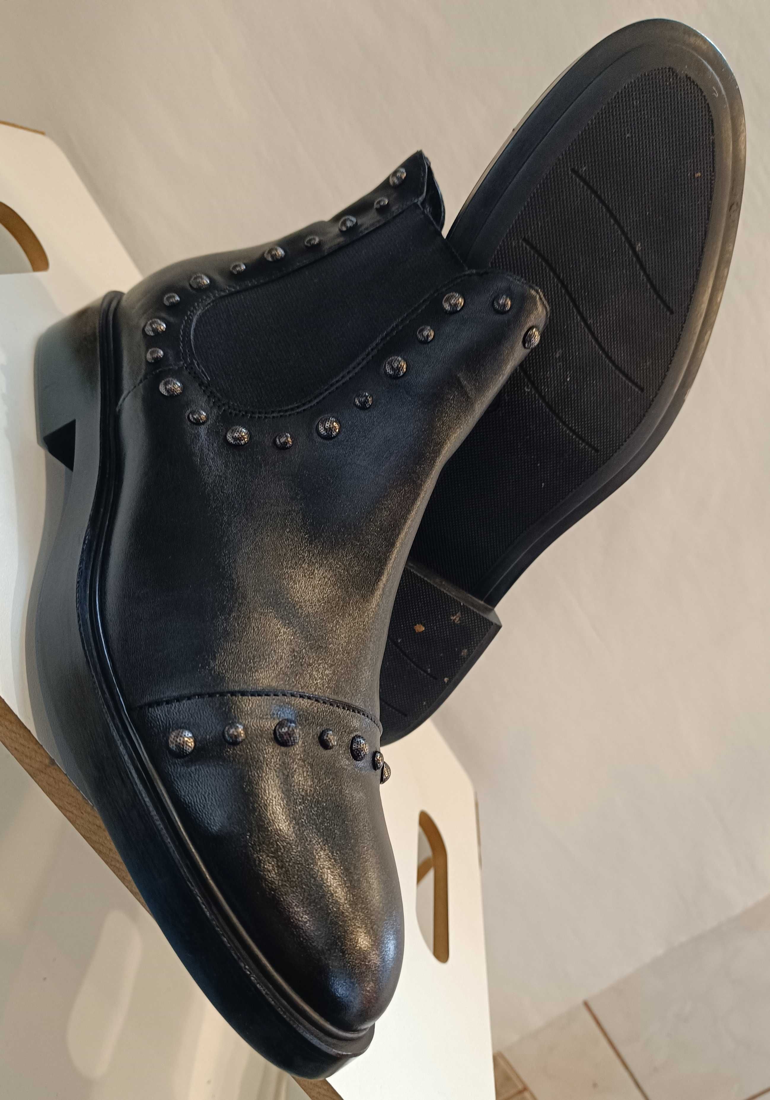 Ghete chelsea 39.5 40 cap toe Lavoratione Artigianale NOI piele natur