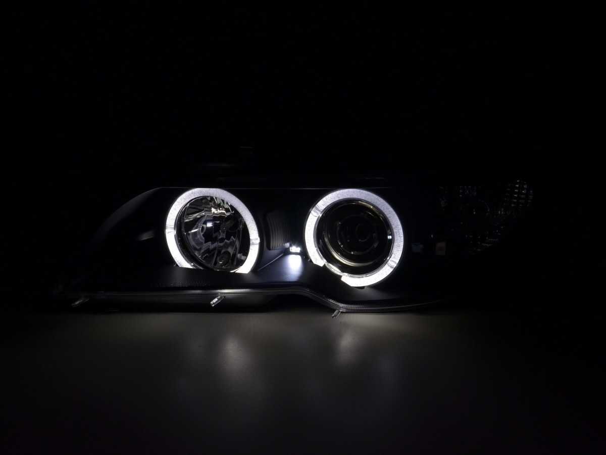 Фарове БМВ Е46 Купе Кабрио Фейслифт ЛЕД Тъмни Тунинг BMW E46 черни